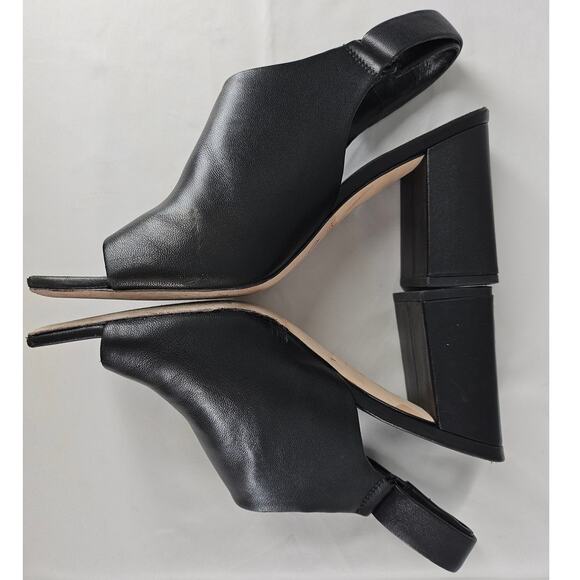 VINCE NIARA WOMEN'S BLACK SLINGBACK BLOCK HEEL SANDAL LEATHER SIZE 9M - Picture 12 of 12